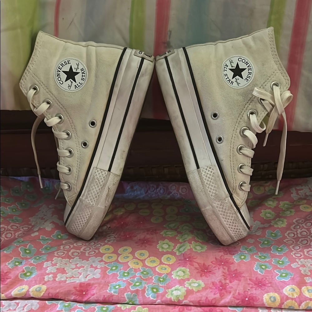 Converse Women's White High-Top Platform Sneakers